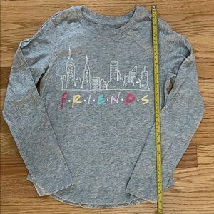 Gray Friends Skyline Kids Long Sleeve Shirt